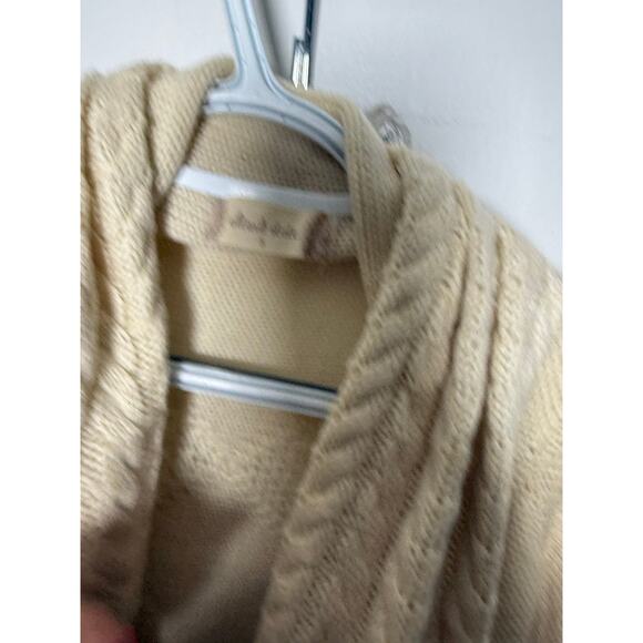 Altar'd State Cream Chunky Cable Knit Grandpa Cardigan Sweater Women's Small - Picture 5 of 9